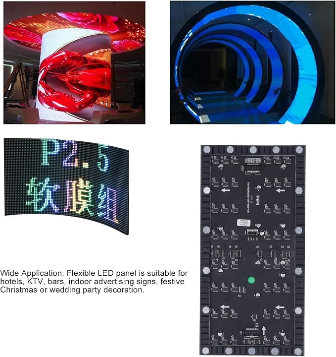EVTSCAN Flexible LED Panel 208x104 Pixels Full Color LED Matrix Panel for Hotel KTV Bar DC5V