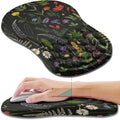 Hokafenle Ergonomic Mouse Pad Wrist Support Wrist Rest Mousepad for Carpal Tunnel Pain Relief with Integrated Memory Foam Slope Massage Bulge (11.8x7.9 inchFlowers