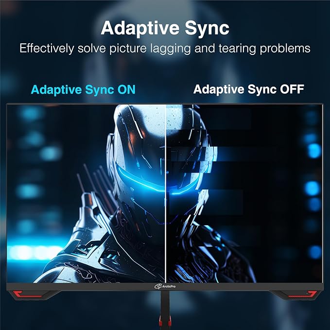 ArcticPro 24inch Gaming Monitor 200Hz 180Hz FHD 1080p IPS Panel 1ms Response Time Adaptive sync PC Computer Monitor 3-Sided Frameless Ultra Slim Bluelight Filter DP*1 HDMI*1