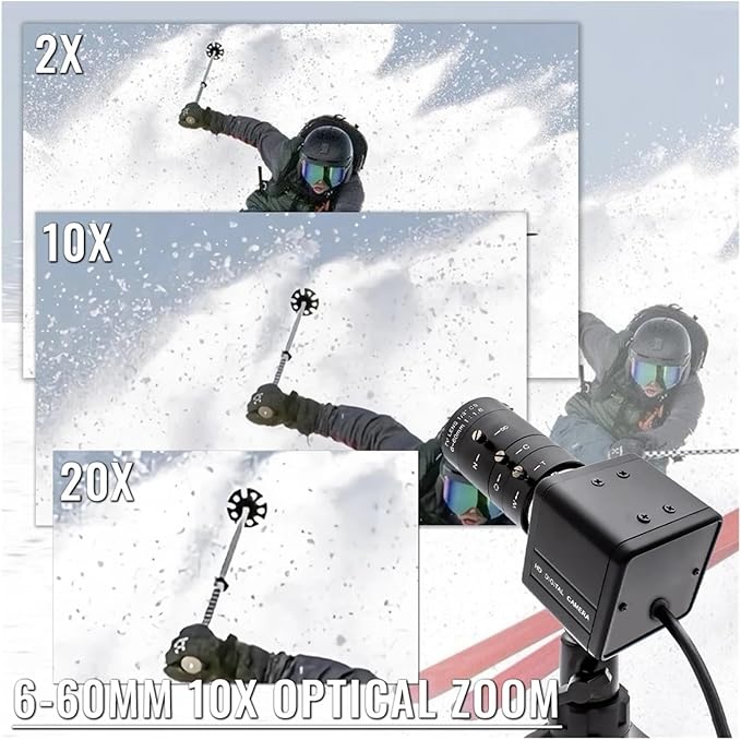 1080P 90FPS Global Shotter USB Camera High Frame AR0234 Industrial Metal Box Manual Zoom Lens Blur Mini Webcam