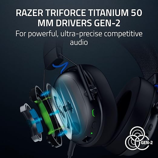 Razer BlackShark V3 Wireless Gaming Headset for PS5: 50mm Drivers - Super Wideband Mic - 2.4 GHz Bluetooth - Works with PC Mac Nintendo Switch Smartphone - Long Battery Life - Black
