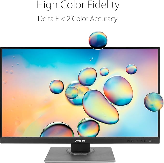 ASUS ProArt Display PA278QV 27” WQHD (2560 x 1440) Monitor 100% sRGB/Rec. 709 ΔE &lt 2 IPS DisplayPort HDMI DVI-D Mini DP Calman Verified Eye Care Anti-Glare Tilt Pivot Swivel Height Adjustabl