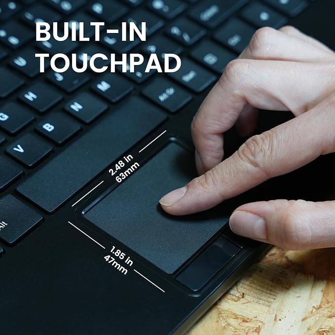 Perixx PERIBOARD-534 US Wired Compact USB Keyboard with Touchpad - X Type Scissor Keys - 15.63x7.80x1.18 inches - Build-in 2 USB Hubs and Number Pad