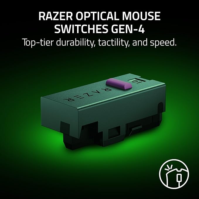 Razer DeathAdder V4 Pro Wireless Gaming Mouse: 56g Lightweight - HyperSpeed Wireless Gen-2 - Optical Scroll Wheel - Optical Switches Gen-4 - Focus Pro 45K Sensor Gen-2 - Up to 150 Hr Battery - Black