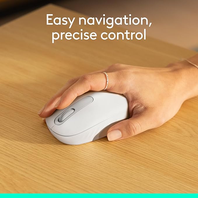 Logitech M196 Bluetooth Wireless MouseCompact and Portable Mouse for LaptopsTablets and More12-Month BatterySmooth TrackingCompatible with PC and Mac Windows and macOS - Off White Pack of 4