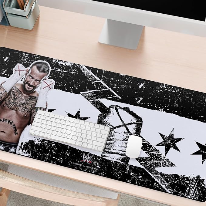 Head Case Designs Officially Licensed WWE Graphics CM Punk 37.4 x 15.75 x 0.16 inches (900 x 400 mm) - XL Gaming Office Desk PC Keyboard Mouse Mat Pad