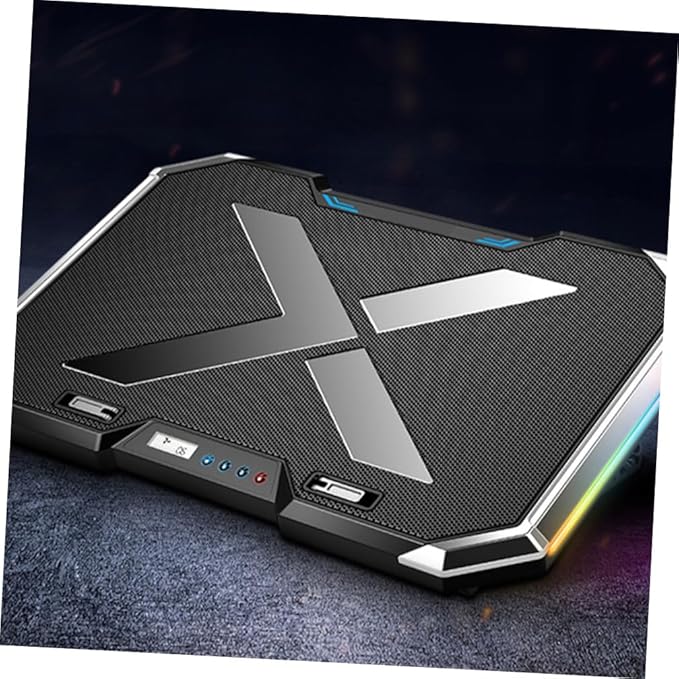 ARTIBETTER RGB Luminous Cooling Base Design Heat Dissipation Laptop Cooler Pad for Pro Air Laptop Stand