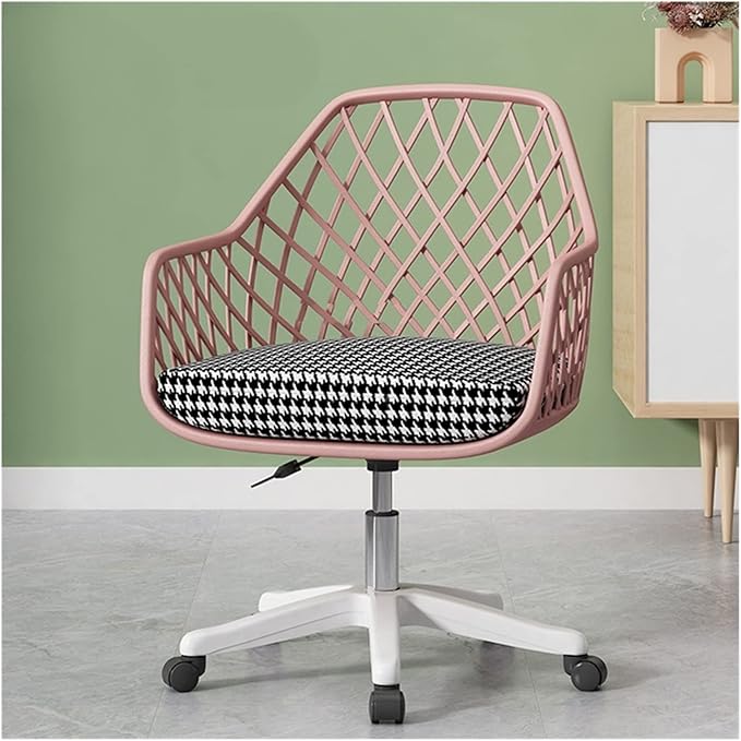 Adjustable Office Computer Chair with Armrest Backrest Office Chairs Armchair Computer Chair Office Furniture Lift Swivel Gamer Chair(Pink Cushion)