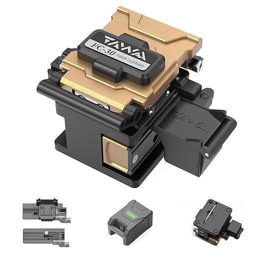 ORIENTEK T45 Optic Fiber Fusion Splicer+4.3 Inch Touch Screen Fiber Splicer 0.01dB Core Alignment Fusion Splicing Machine Empalmador de fusión de fibra SM MM Fiber Splicer with FC-30 Fiber Cleaver