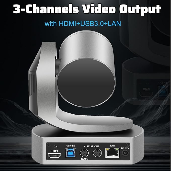 4K HDMI PTZ CameraOptical 20X Zoom Conference Room CameraAuto Focus and auto Trackingwith IP/USB3.0/HDMI/RS232/RS485 for Live Streaming Video Conference and Church Education ﻿