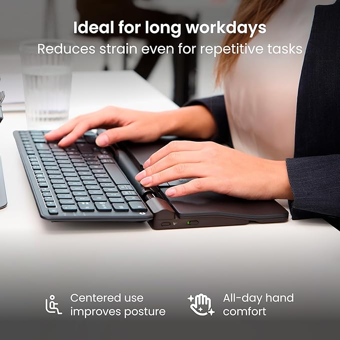 Contour RollerMouse Pro Ergonomic Central Rollerbar Design for Neck Shoulder &amp Wrist Pain Relief 6 Programmable Buttons 600-2800 DPI Productivity Plug &amp Play Mac &amp PC - Wireless - Regu