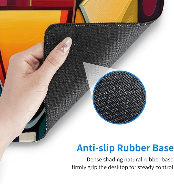 Abstract Wine Glass Large Mouse Pad XL Extended Gaming Pad Waterproof Desk Mat for Desktop Keyboard Non Slip Mousepad for Office Game Home 32.15x11.8