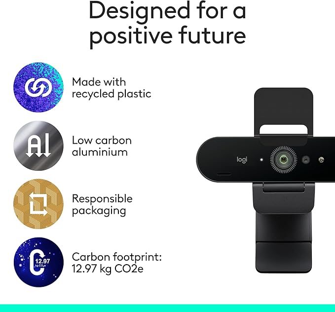 Logitech Brio 4K WebcamVideoCallingNoise-Cancelling micHD Auto Light CorrectionWide Field of ViewWorks with Microsoft TeamsZoomGoogle VoiceGoogle MeetPC/Mac/Laptop/MacBook/Tablet (Pack of 4)