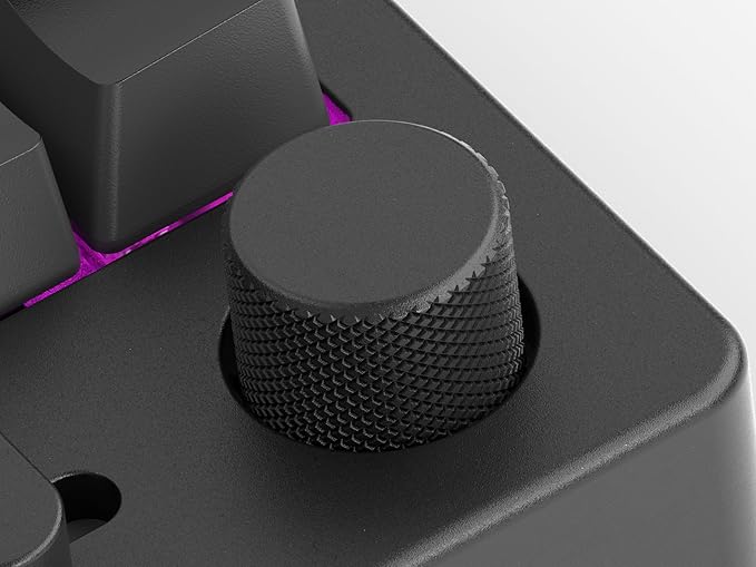 GLORIOUS GMMK Macro Pad - Black Mechanical Numpad - 10 Key USB Keypad - Hotswap Programmable Volume Knob RGB Backlit Wired &amp Wireless Bluetooth- Gaming Keyboard Number Pad