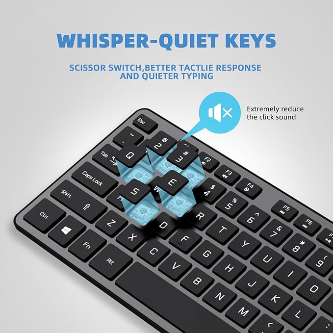 USB Wired Keyboard for WindowComfortable Quiet Chocolate Keys Durable Ultra-Slim Wired Computer Keyboard(QWERTY) for PC Windows 11/10/8/7/XP/Vista KB1430