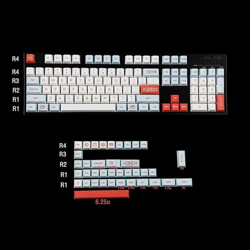 142 Salmon Keycaps Dye-Sub Thick PBT Cherry Profile Key caps for TKL 61 64 68 75 87 96 104 108 GMMK MX Mechanical Keyboard