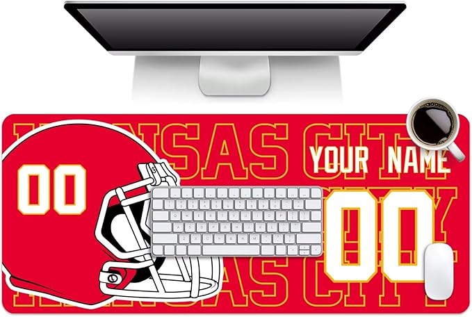 ANTKING Kansas Mouse Pad for Men Women Youth Gifts Custom Name and Number Desk Pad