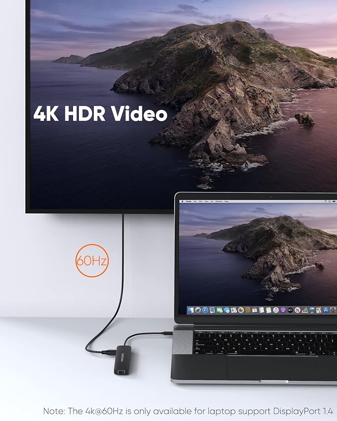 USB C Hub with Ethernet CableCreation 7 in 1 4k@60Hz HDMI USB C Multiport Adapter with 100W PD 2 USB 3.0 Ports SD/TF Cards Reader Compatible for MacBook Pro/Air M1 M2 iPad Pro/Air Dell XPS HP