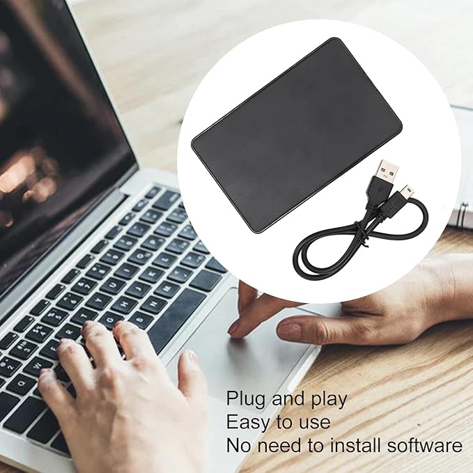 Tidyard 2.5in Portable External Hard Drive 500GB USB 3.0 High Speed Data Transfer for PC Windows Mac Plug and Play