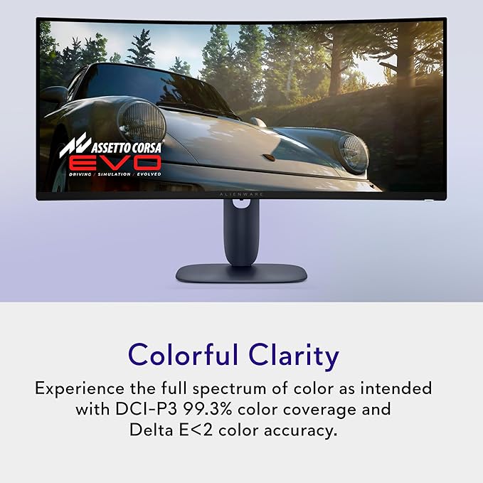 Alienware 34 240Hz QD-OLED Curved Gaming Monitor - AW3425DW - 34.2-inch WQHD (3440 x 1440) 0.03ms Display 1800R Curve AMD FreeSync Premium Pro VESA AdaptiveSync DisplayHDR TrueBlack 400