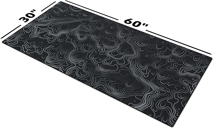 Gamer Boss - Gaming Mouse Pad - 60 x 30 Inches - 4mm Thick with Stitched Edges Non-Slip Rubber Base Premium Cloth Mousepad Desk Mat for Laptop Keyboard Computer &amp PC (Giga Topographic)