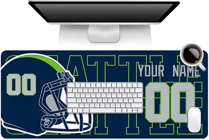 ANTKING Seattle Mouse Pad for Men Women Youth Gifts Custom Name and Number Desk Pad