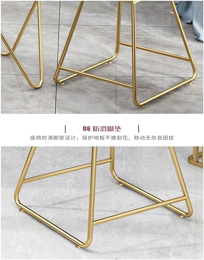Round Stool Industrial Gaming Chair with Cushioned Seat for Office Bedroom and Vanity White Leather Home Furniture