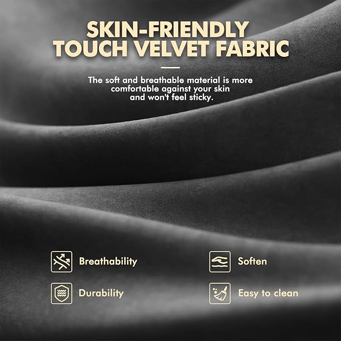 Soontrans Black Velvet Fabric Gaming Chair with Footrest Reclining Office Computer Desk Game Chairs with Massage Lumbar CushionHeadrestErgonomic Comfortable Video Gamer Chair for Adult