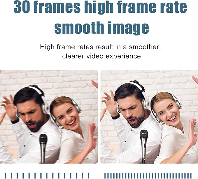 2K 30fps Webcam with Dual Noise Reduction Microphones Light Color Calibration Wide Angle View Plug and Play - Clear Imaging for Video Conference