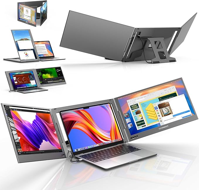Dual Screen Laptop Monitor Extender 15.6 Fully Compatible Laptop Triple Screen Extender FHD 1080P IPS Portable Monitor for Laptops 12~17 inch Plug &amp Play with USB-C for Win/Mac/PS5/Switch/PS4