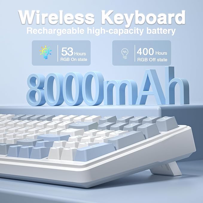 AULA F99 Wireless Mechanical Keyboard-Silent VersionTriple-Mode(BT5.0/2.4GHz/USB-C)Gasket MountedHot Swappable Keyboard with Pre-lubed Linear SwitchesRGB Backlit PC Gaming Keyboards for Win/Mac