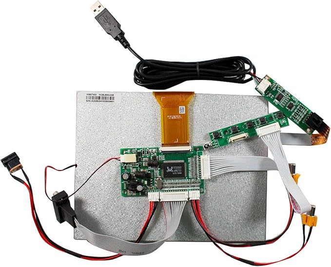 8 EJ080NA-05A 800X600 TTL LCD Screen with 4-Wire Resistive Touch Panel and VGA 2AV Controller Board 50pins