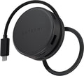 Satechi OntheGo™ 7-in-1 USB-C Hub Compact Magnetic Multiport Adapter 100W PD HDMI 4K/60Hz Gigabit Ethernet 2×USB-A 5Gbps SD/microSD Reader Coiled Cable for Mac &amp Windows – Space Black