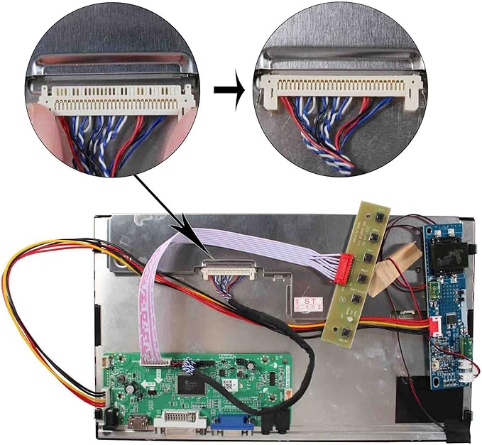VSDISPLAY 11.6 Inch 1366x768 LCD Screen 1000 Nit High Brightness A116XW02-1000 Display Screen with DVI VGA Audio Driver Board 68676