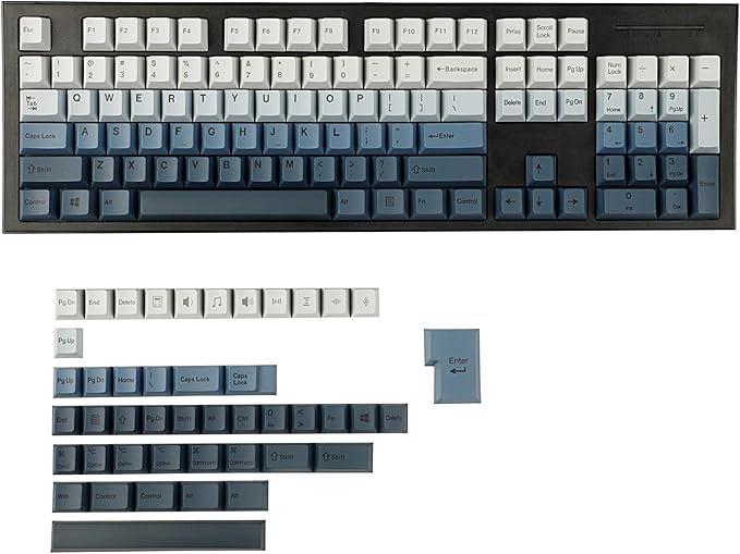 1.7mm Thickness PBT Gradient Keycaps Cherry Profile Dye Sub Mac Keyset for ANSI ISO 104 TKL GK61 96 75 GMMK NCR80 Mx Keyboard