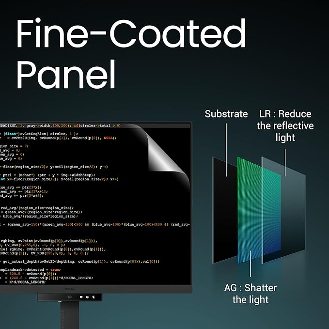 BenQ RD280U 28.2” 4K 3840x2560 3:2 Programming Monitor Eye-Care Nano Matte Panel Coding Modes MoonHalo Backlight 90W USB-C KVM VESA Mount Developer Monitor (Renewed)