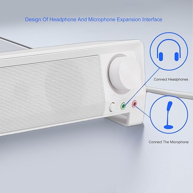 USB Computer Speaker Portable Mini Sound Bar for Desktop Computer and Laptops