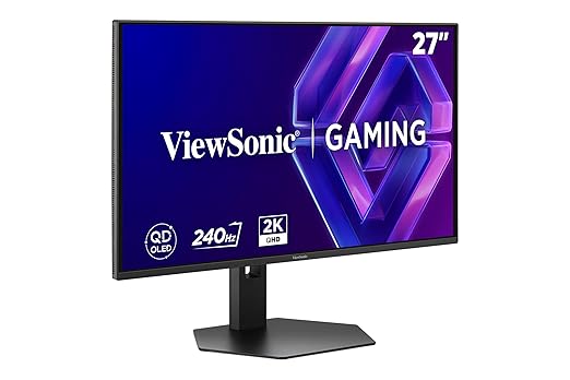 ViewSonic VX2738-2K-OLED 27 Inch 1440p OLED Gaming Monitor with 240Hz 0.03ms Response Time AMD FreeSync Premium Advanced Ergonomics HDMI and DisplayPort Inputs