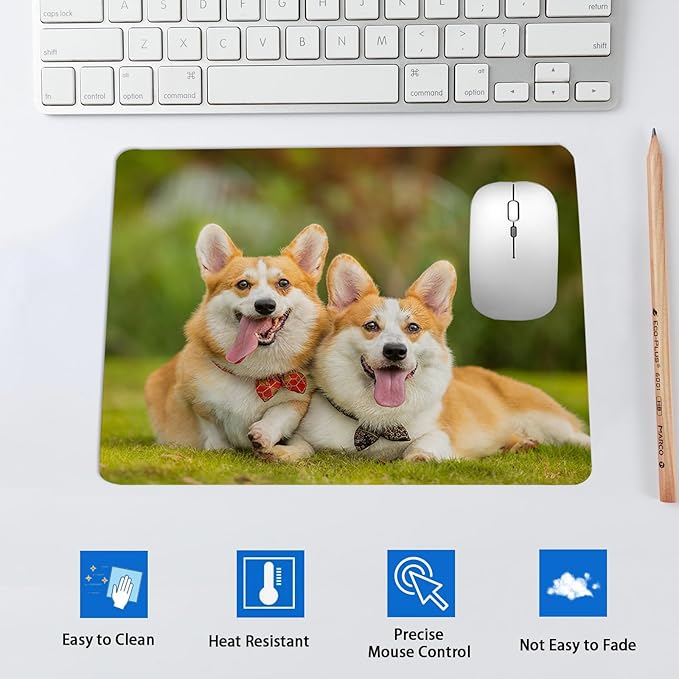 40 PCS White Mouse Pad 3mm Thick for Heat Press PrintingBulk Mousepad Blanks for Heat Transfer Crafts 22x18x0.3CM