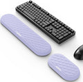 TopMade Upgraded Wider Wrist Rest Set Soft Memory Foam Keyboard Hand Rest Pad Computer Ergonomic Keyboard Mouse Wrist Support for Typing Pain Relief Comfort for Office Gaming Study Purple