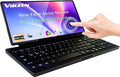 Portable Touchscreen Monitor with Silent Keyboard 12.8-inch Ultra-Slim Stretched Bar Screen Folding FHD 120% sRGB USB-A/C Compatible Screen for Computers Laptops Mini PCs Console