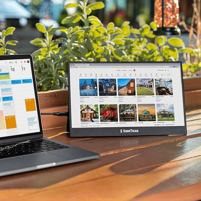 SideTrak Solo Pro 13' Freestanding Portable Monitor | 1080p LED .04' Thin | Kickstand | 10ms Response Time | 60Hz Refresh Rate | USB-C Mini HD | 1.3 lbs. Travel Monitor