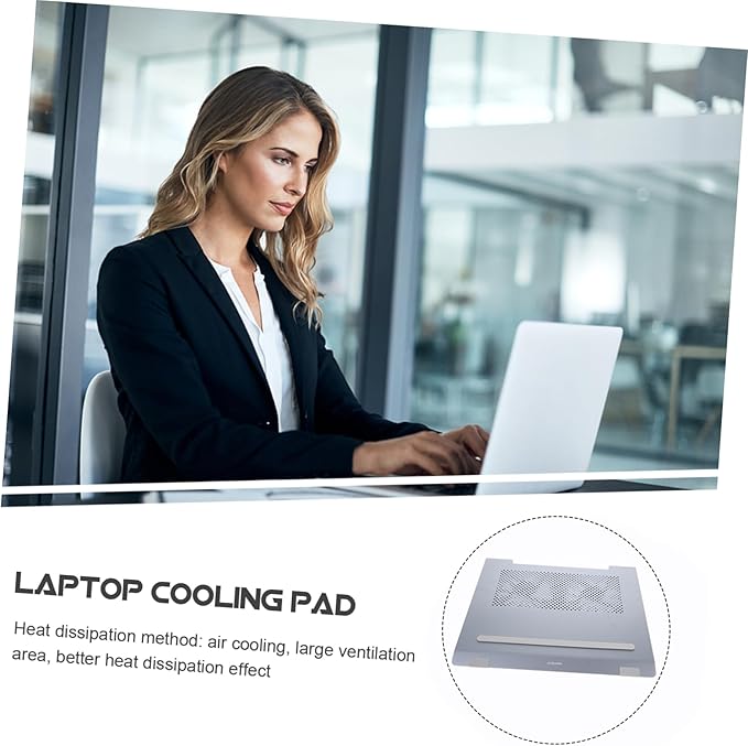 DOITOOL Radiator Bracket Cooling Laptop Fan Cooler Portable Gaming Pad Stand Notebook Grey Aluminum Alloy