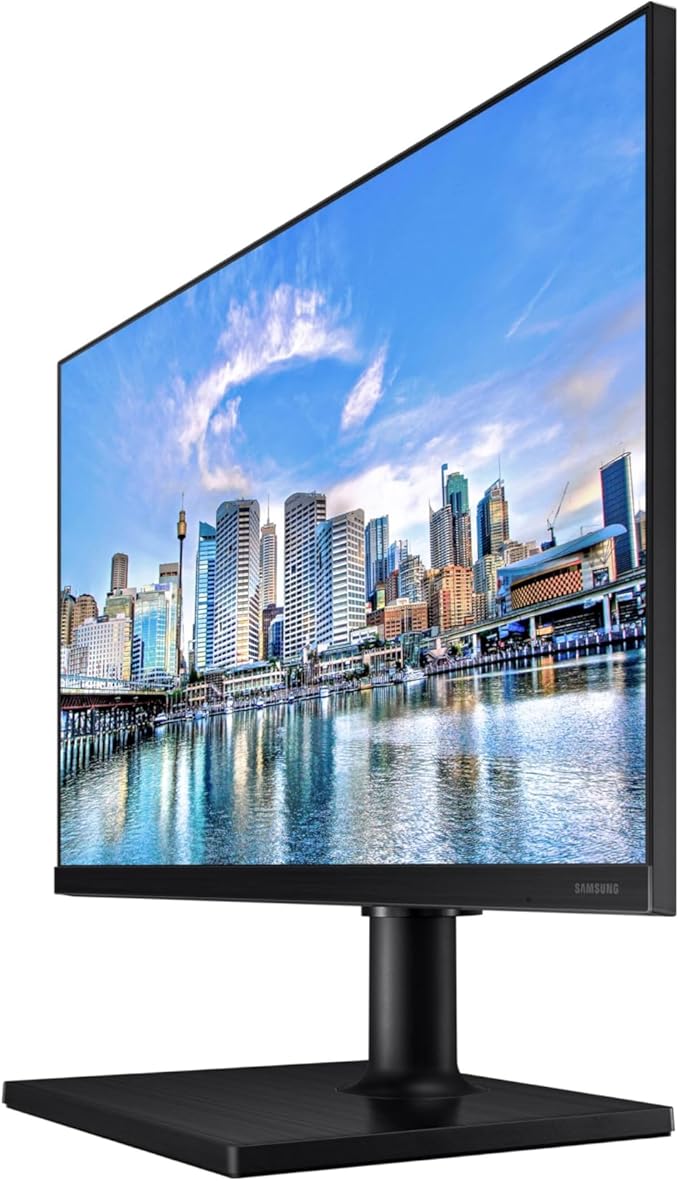 SAMSUNG FT45 Series 24-Inch FHD 1080p Computer Monitor 75Hz IPS Panel HDMI DisplayPort USB Hub Height Adjustable Stand 3 Yr WRNTY (LF24T454FQNXGO)Black