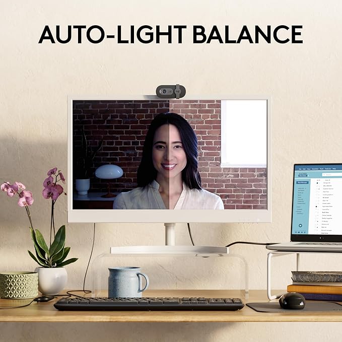 Logitech Brio 101 Full HD 1080p Webcam for Meetings Streaming Desktop Laptop PC - Built-in Mic Shutter Works with Zoom Nintendo Switch 2’s new GameChat Mode USB-A-Black Pack of 10