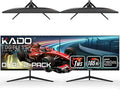 Kado Dual Gaming Monitor Setup - 2-Pack 27 165Hz 1ms 1920x1080 Flat Screen AMD FreeSync Premium Panoramic Gaming Multi-View Split Screen Streaming VESA Mount HDMI DisplayPort Built-in Speakers