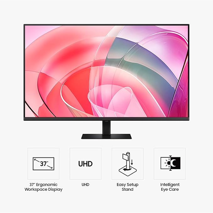 Samsung 37 ViewFinity S7 (S70D) 4K UHD HDR10 High Resolution Monitor DP Port TUV-Certified 2025 LS37D700EANXZA