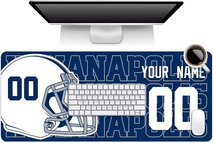 ANTKING Indianapolis Mouse Pad for Men Women Youth Gifts Custom Name and Number Desk Pad