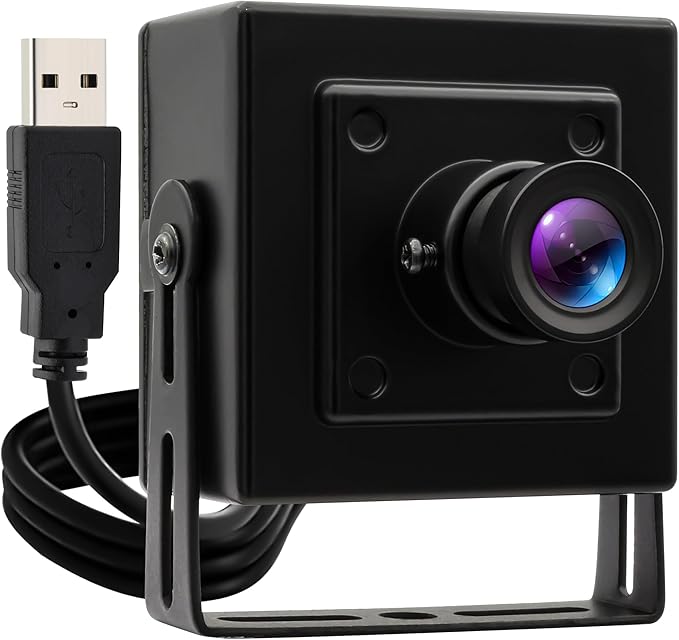 4K Webcam USB Camera with HDR 30fps Fixed Focus Dual Microphones – USB Plug &amp Play for PC/Laptop Streaming Conferencing Recording