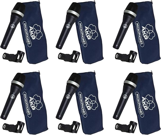Audiosavings Bundle: D5 Professional Dynamic Vocal Microphone Supercardioid Polar Pattern Dual Shock Mount Perfect for Live Vocals Instruments and Stage Performances (6 Items)